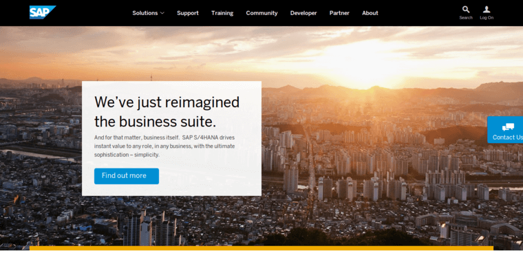 Home page of #3 Leading Customer Relationship Management Software: SAP