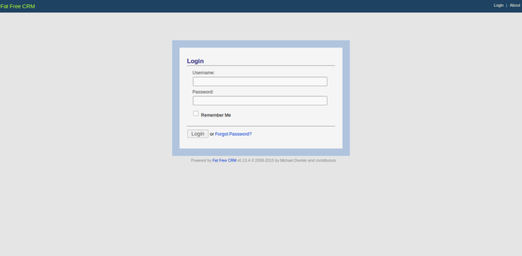 Demo page of #20 Best CRM Application: Fat Free CRM