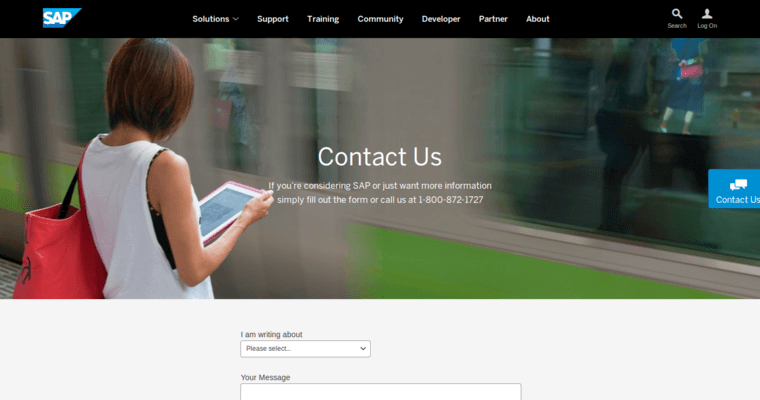 Contact page of #1 Best Customer Relationship Management Program: SAP