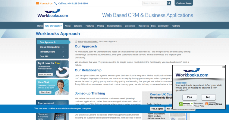 Work page of #10 Best Customer Relationship Management Program: Workbooks CRM