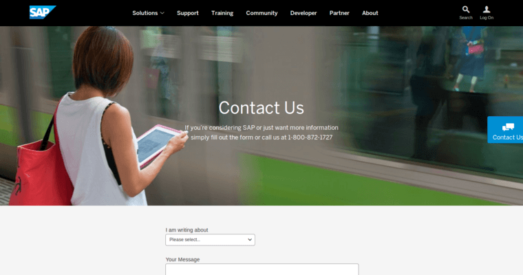 Contact page of #3 Leading CRM Software: SAP