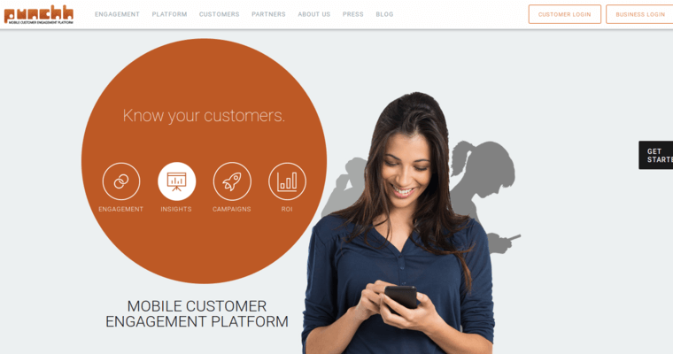 Home page of #4 Leading Customer Relationship Management Program: Punchh