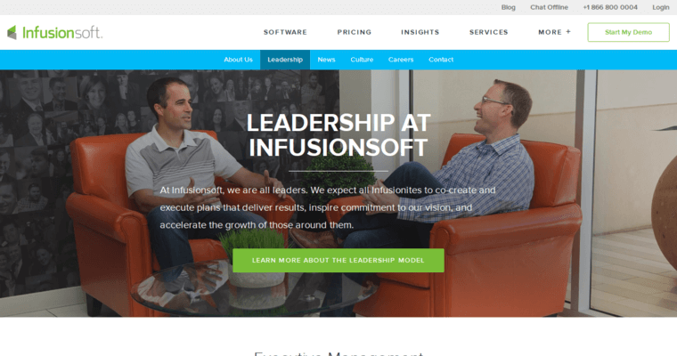 Team page of #2 Leading CRM Application: Infusionsoft