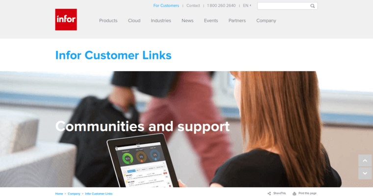 Company page of #6 Top CRM Software: Infor Epiphany
