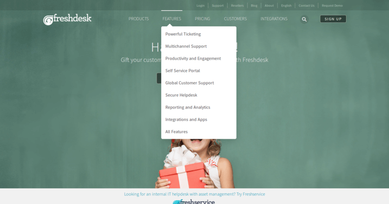 Home page of #13 Top Customer Relationship Management Program: Freshdesk