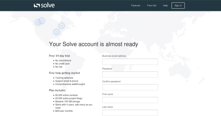 Started page of #5 : Solve CRM