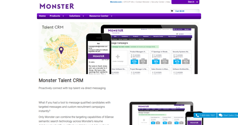 Home page of #6 Best Cloud CRM Solution: Talent CRM