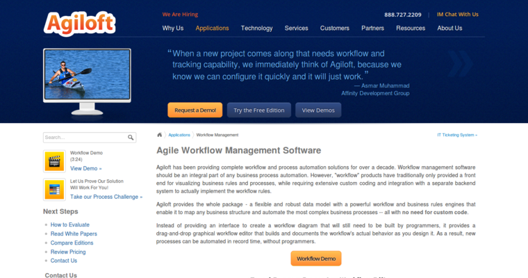 Work page of #10 Best Cloud CRM Software: Agiloft