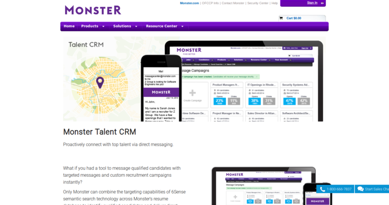 Home page of #6 Top Cloud CRM Solution: Talent CRM