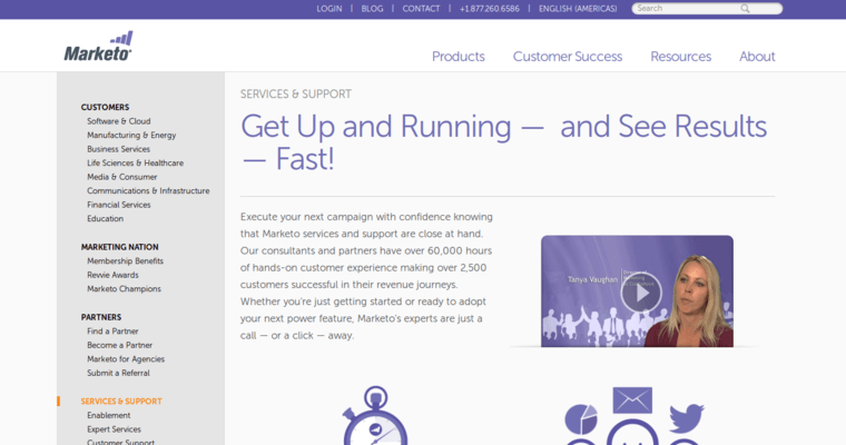 Service page of #10 Top Cloud CRM Software: Marketo
