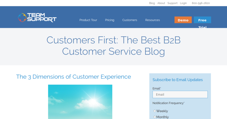 Blog page of #12 Leading Cloud CRM Solution: Team Support