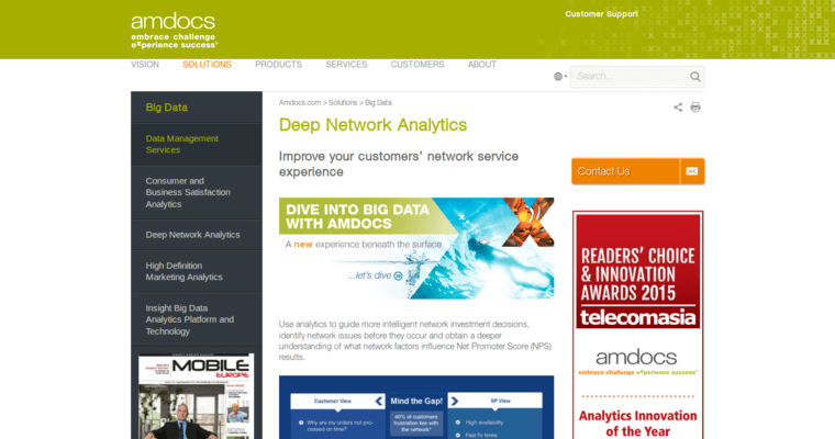 Work page of #6 Leading Enterprise CRM Software: Amdocs