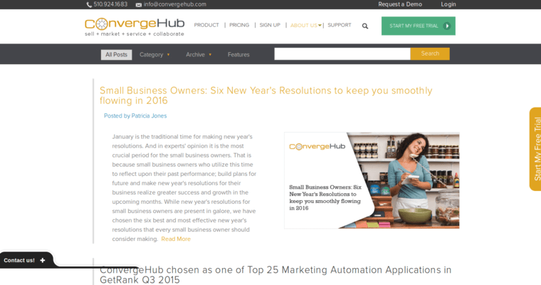Blog page of #7 Top Enterprise CRM Solution: ConvergeHub
