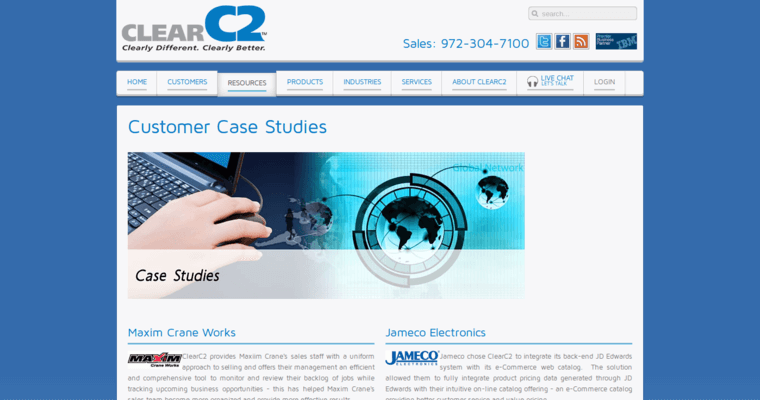Company page of #3 Leading Enterprise CRM Solution: Clear C2
