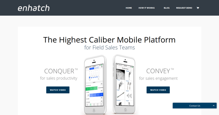 Home page of #10 Leading Enterprise CRM Software: Enhatch