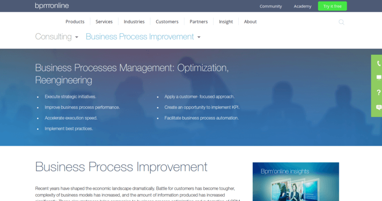 Work page of #1 Leading Enterprise CRM Software: bpm'online