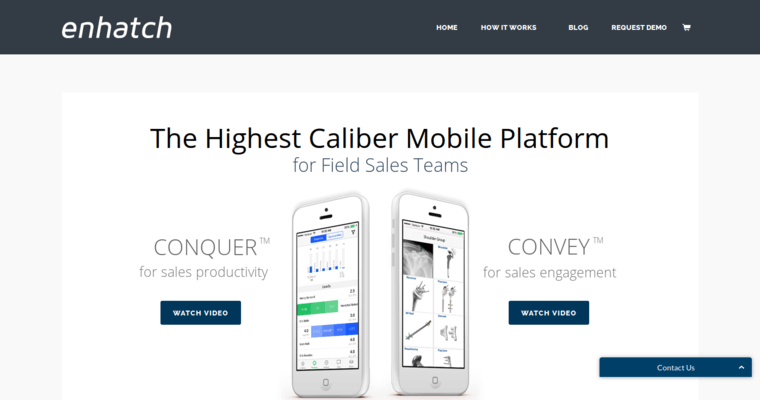 Home page of #10 Best Enterprise CRM Solution: Enhatch