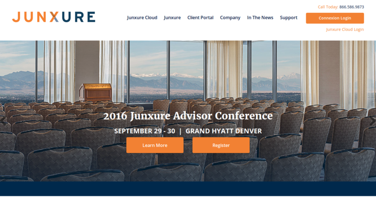Home page of #3 Best Financial Advisor CRM Software: Junxure