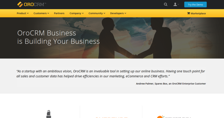 How page of #7 Best Open Source CRM Software: OroCRM
