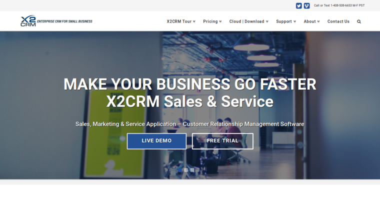 Home page of #10 Leading Open Source CRM Software: X2CRM