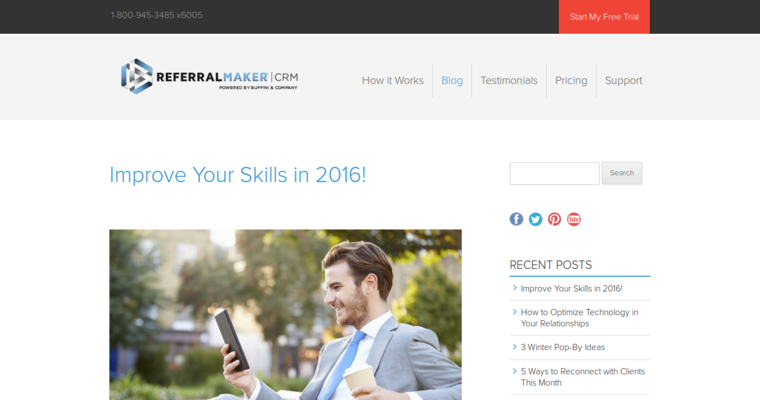 Blog page of #6 Best Real Estate CRM Software: Referral Maker