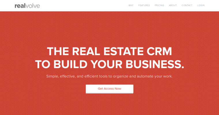 Home page of #5 Leading Real Estate CRM Software: Realvolve