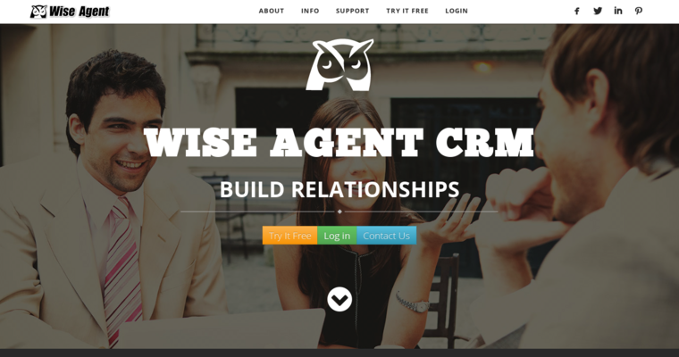 Home page of #9 Top Real Estate CRM Software: Wise Agent