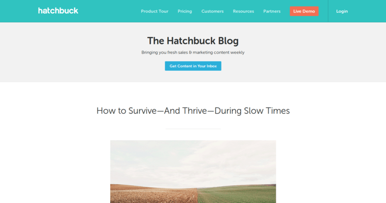 Blog page of #3 Leading Small Business CRM Application: hatchbuck