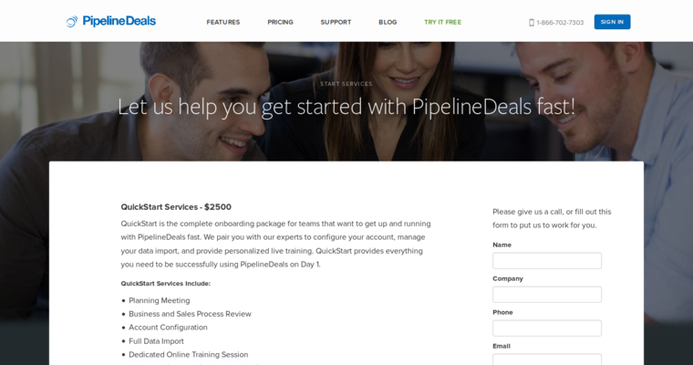 Service page of #4 Top Startup CRM Application: Pipeline