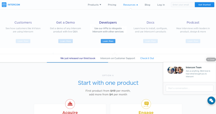Pricing page of #11 Top Customer Relationship Management: Intercom